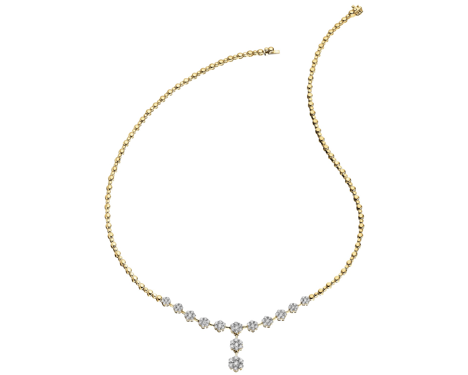 14K Geelgoudketting met Diamanten - 1,91 ct