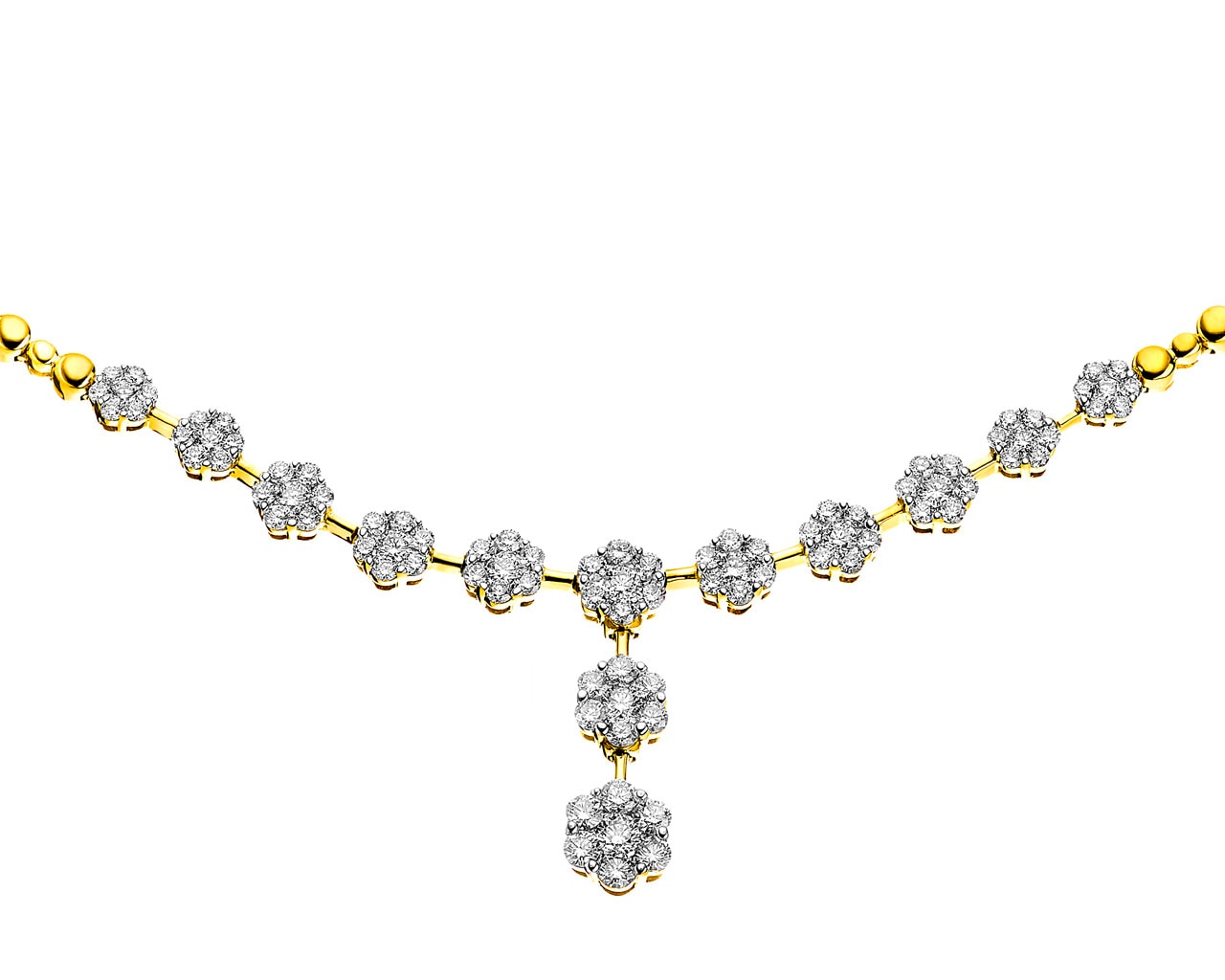 14K Geelgoudketting met Diamanten - 1,91 ct
