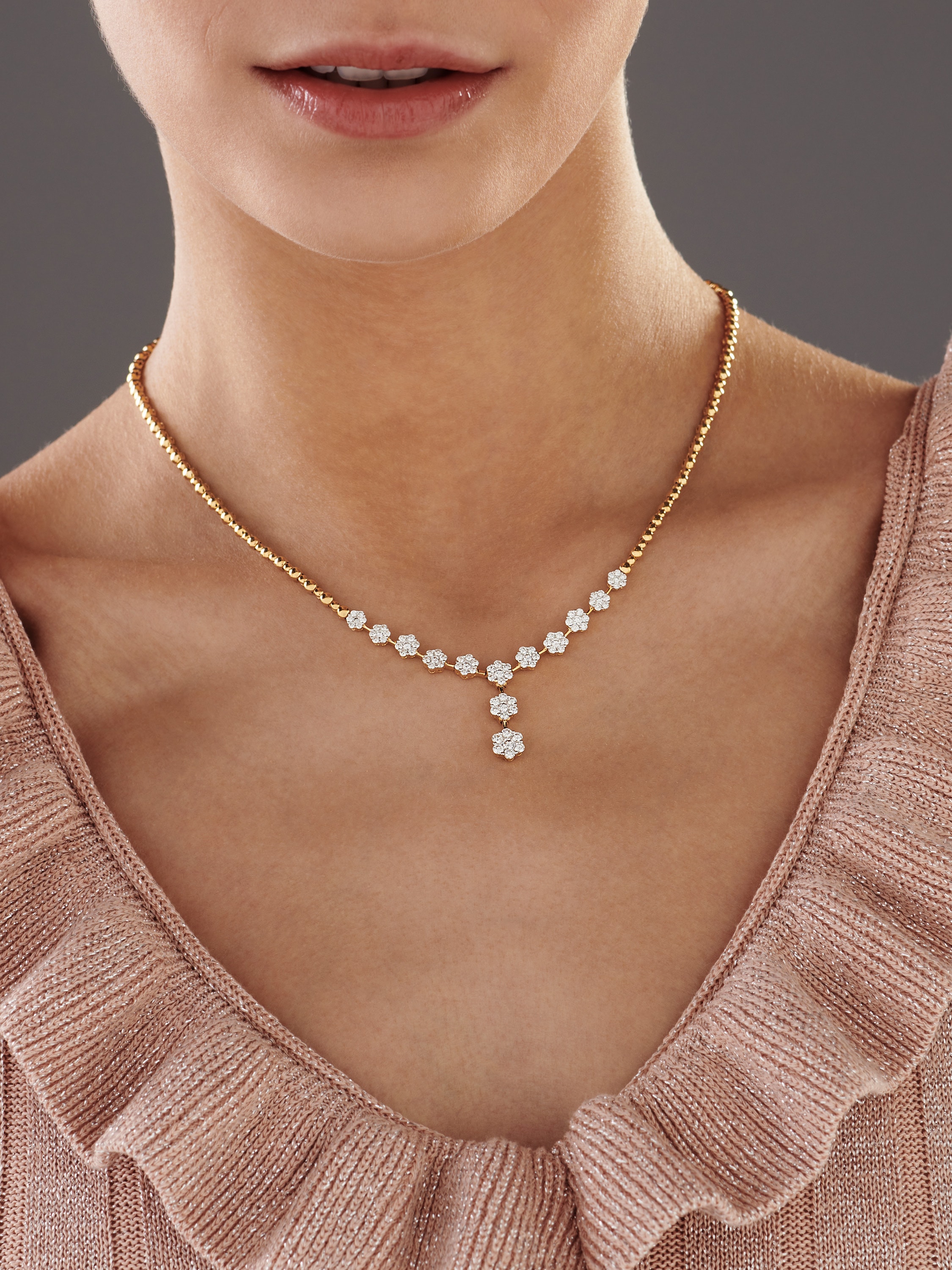 14K Geelgoudketting met Diamanten - 1,91 ct