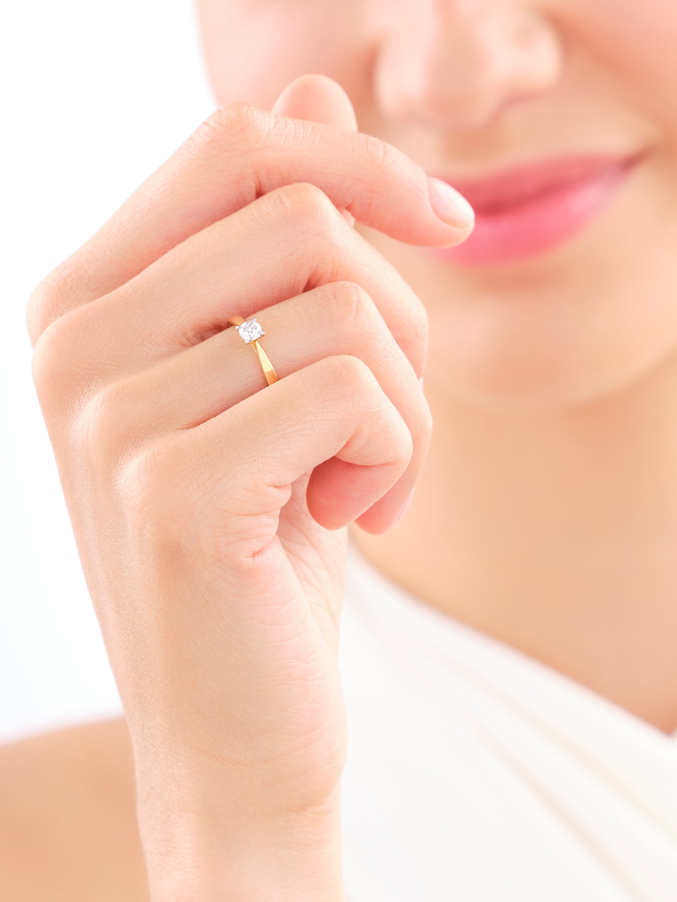 18K Geelgouden Ringen met Diamant