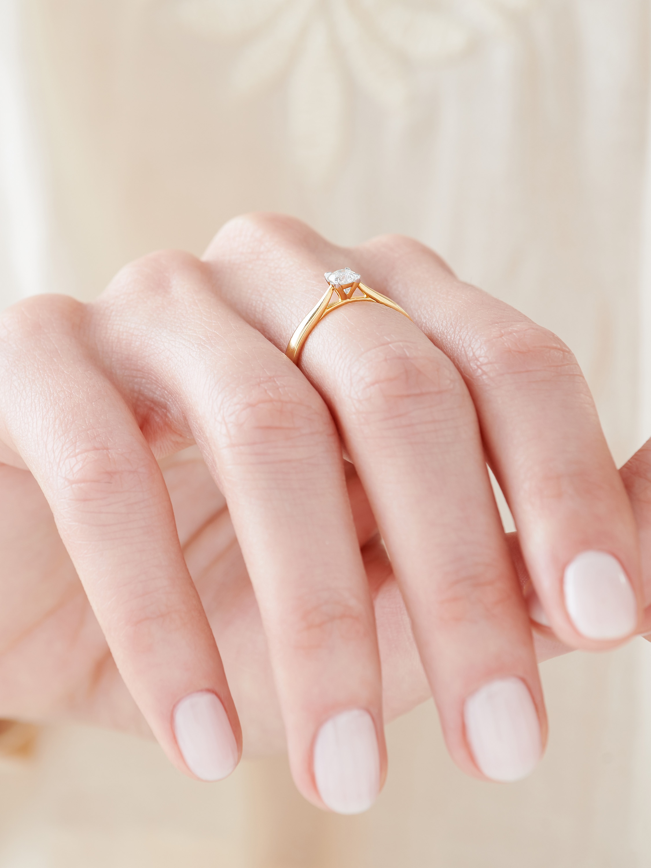 18K Geelgouden Ringen met Diamant