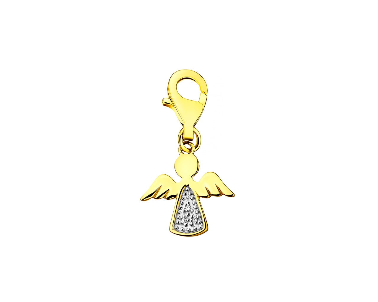 9 K Geelgoud Pendel met Diamanten