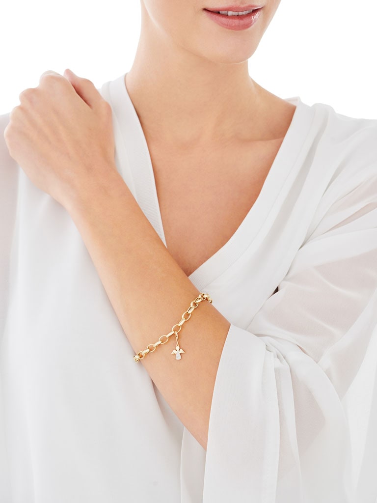 9 K Geelgoud Pendel met Diamanten
