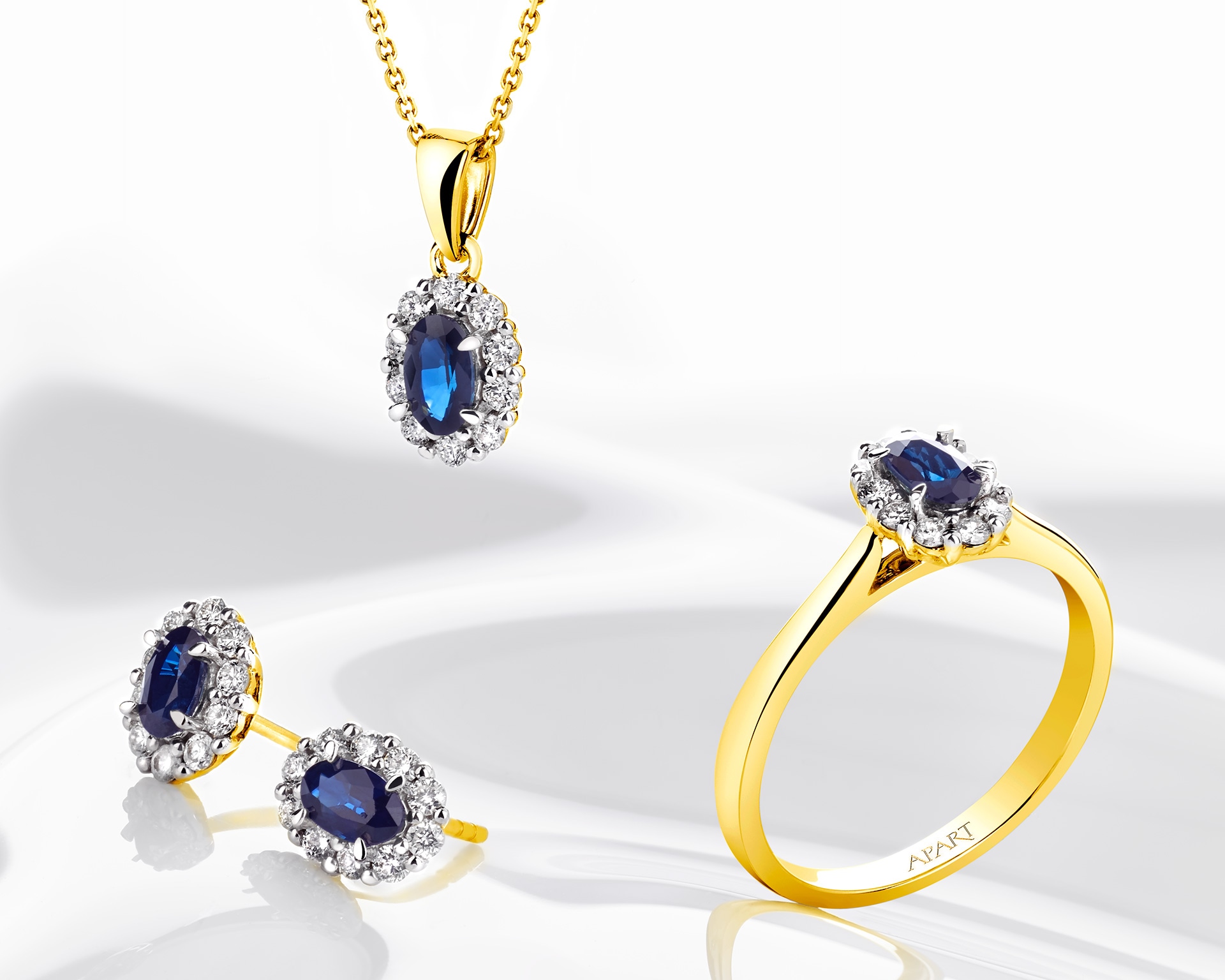 14K Geelgoud en Witgoud Ring met Diamanten