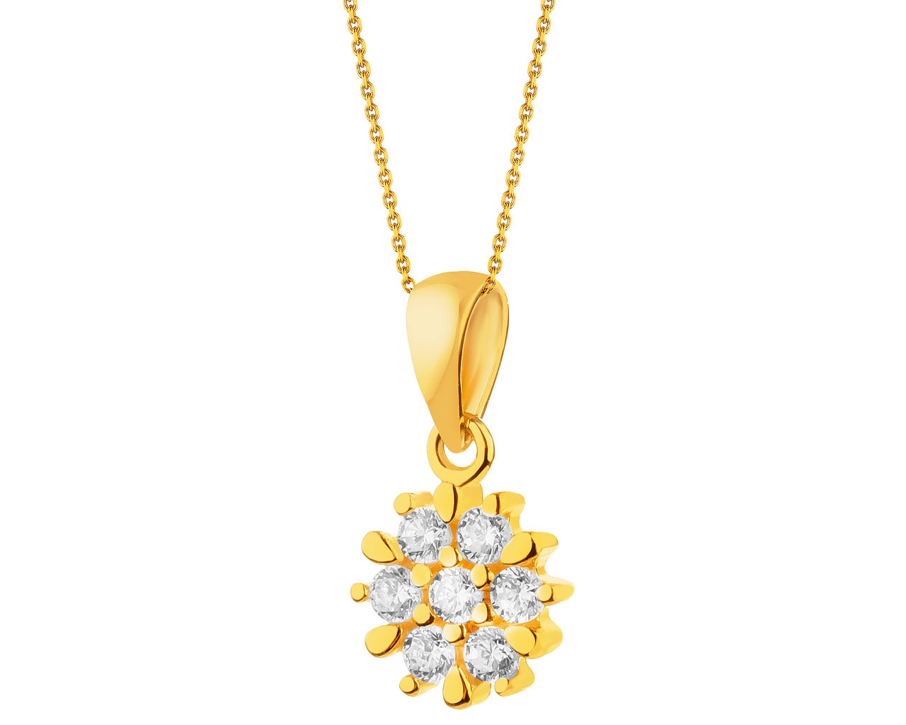 Elegant Goud Pendel met Cubic Zirconia
