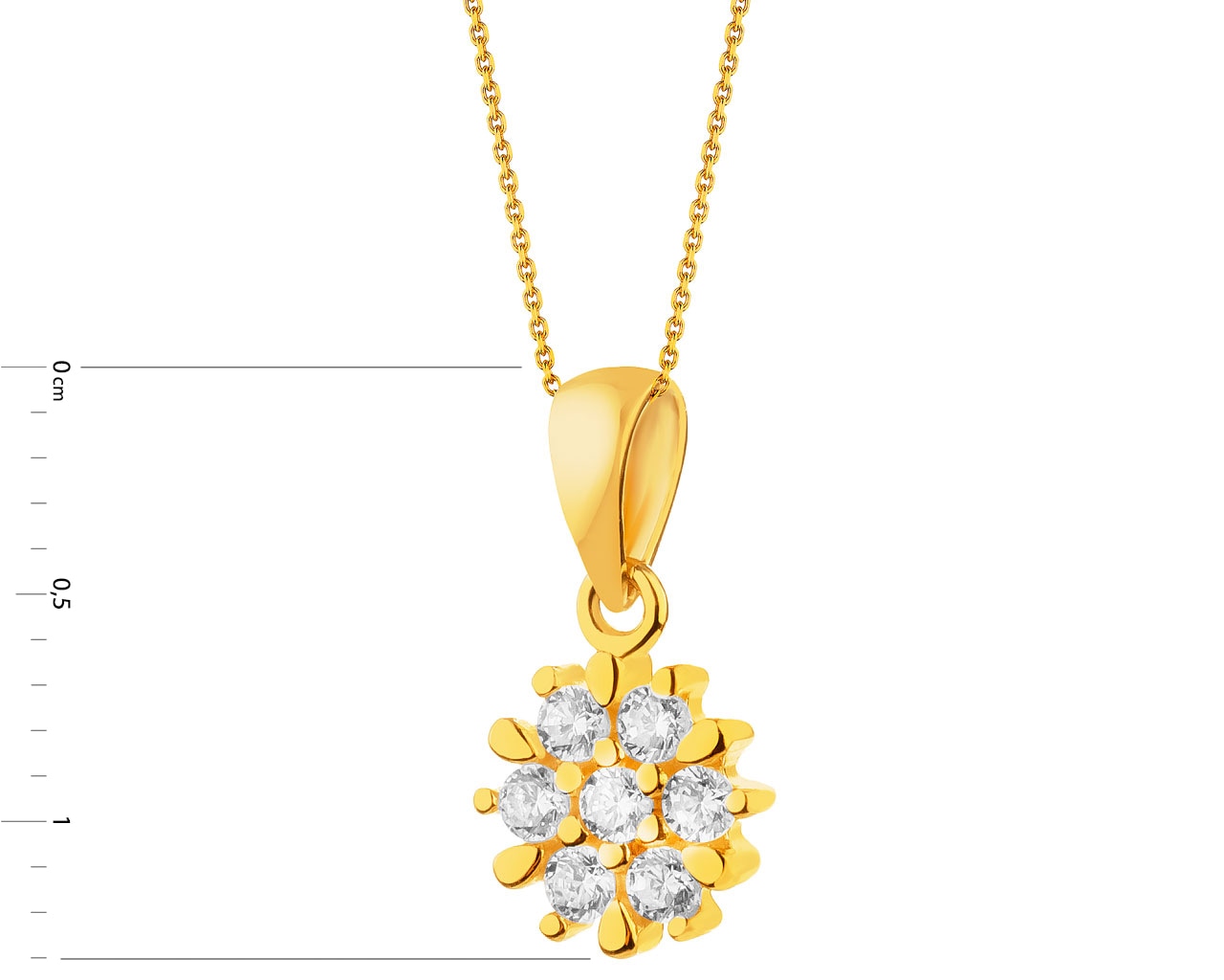Elegant Goud Pendel met Cubic Zirconia