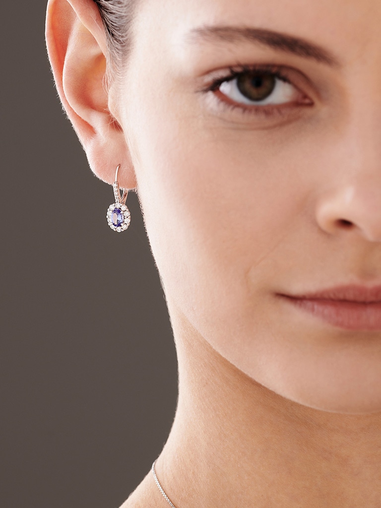 14 K Geelgouden Oorbel met Diamantaccenten