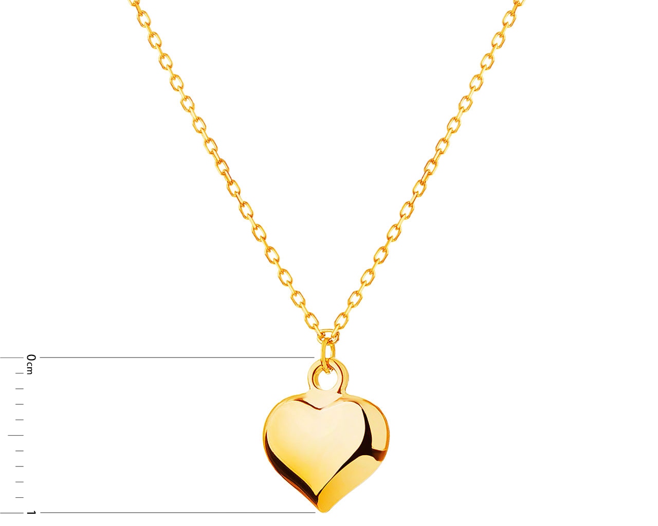 14 K Geelgouden Hartbeeldketting