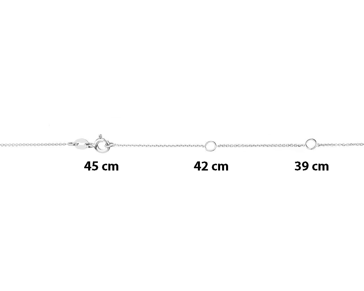 14 K Rhodium-Gevlochten Diamantketting
