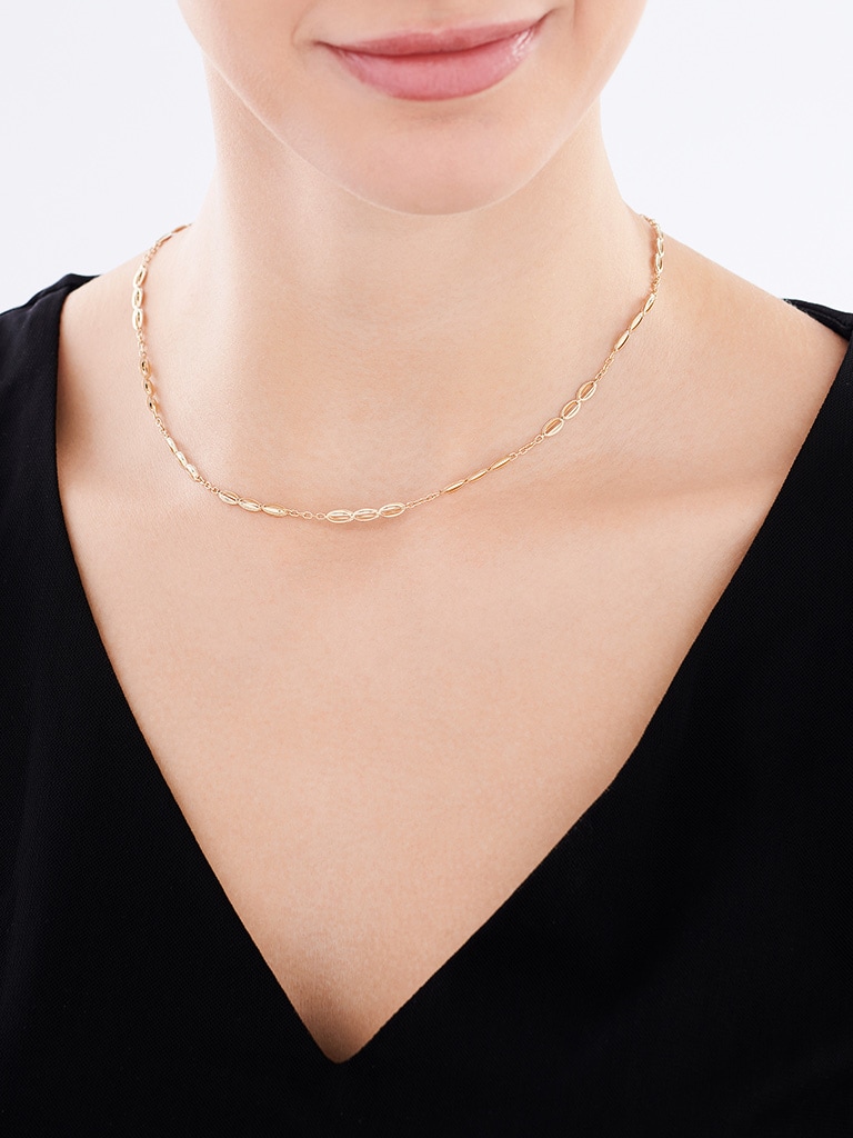 14 K Geelgouden Naslagketting