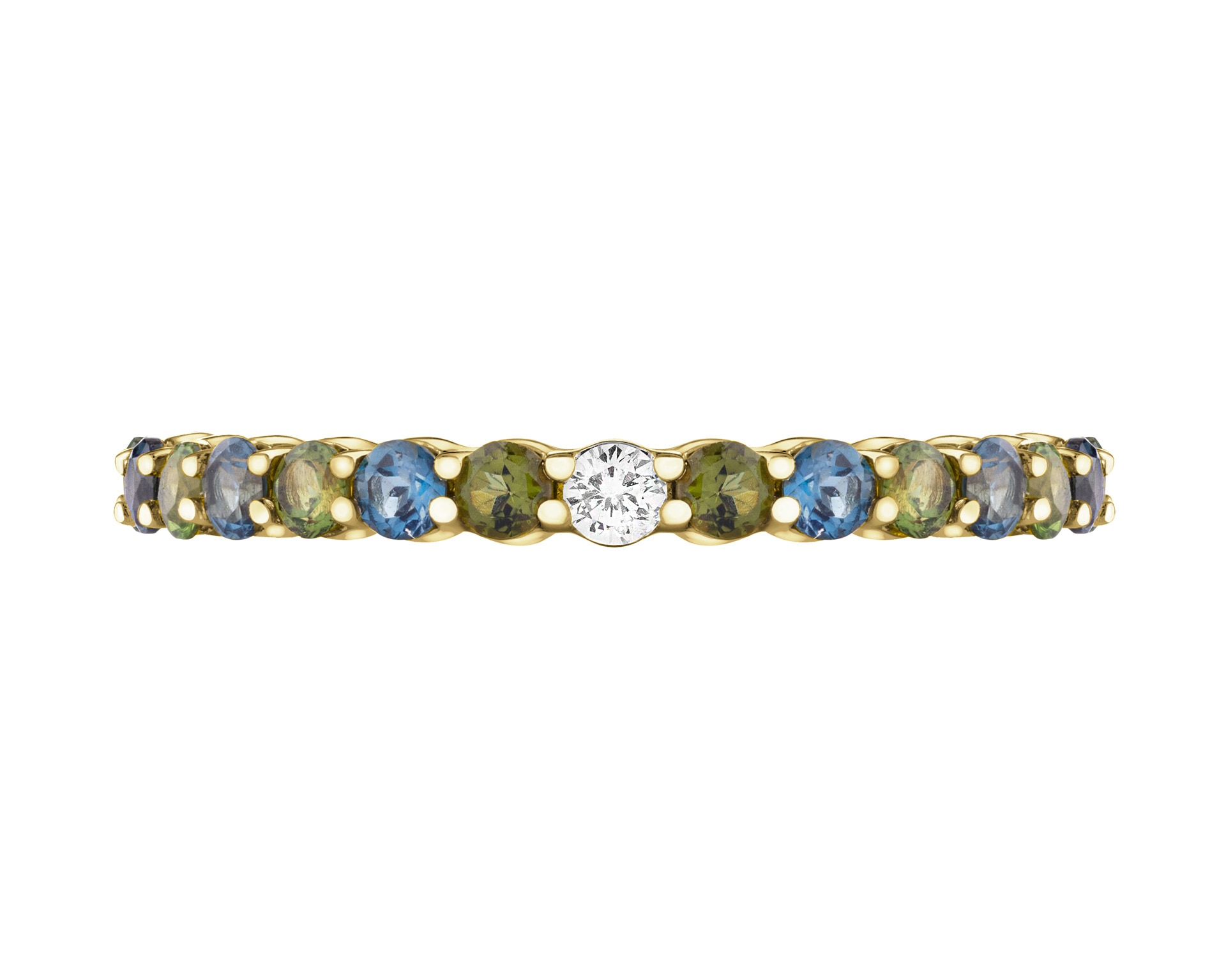 14 K Geelgoud Ring met Diamant