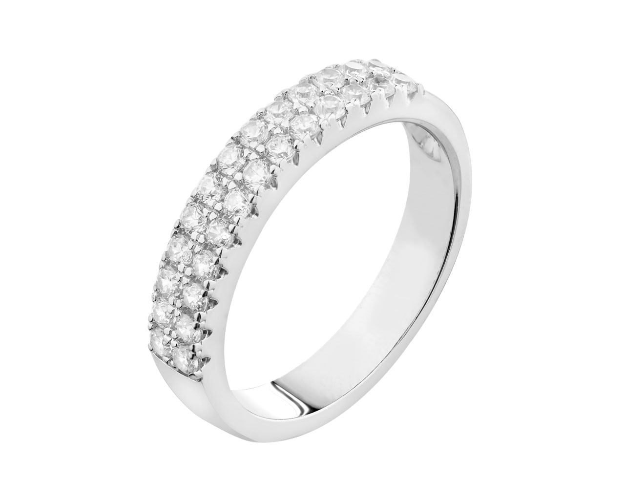 18 K Geelgoud met Rhodium Plaating – Verfijnde Ringen
