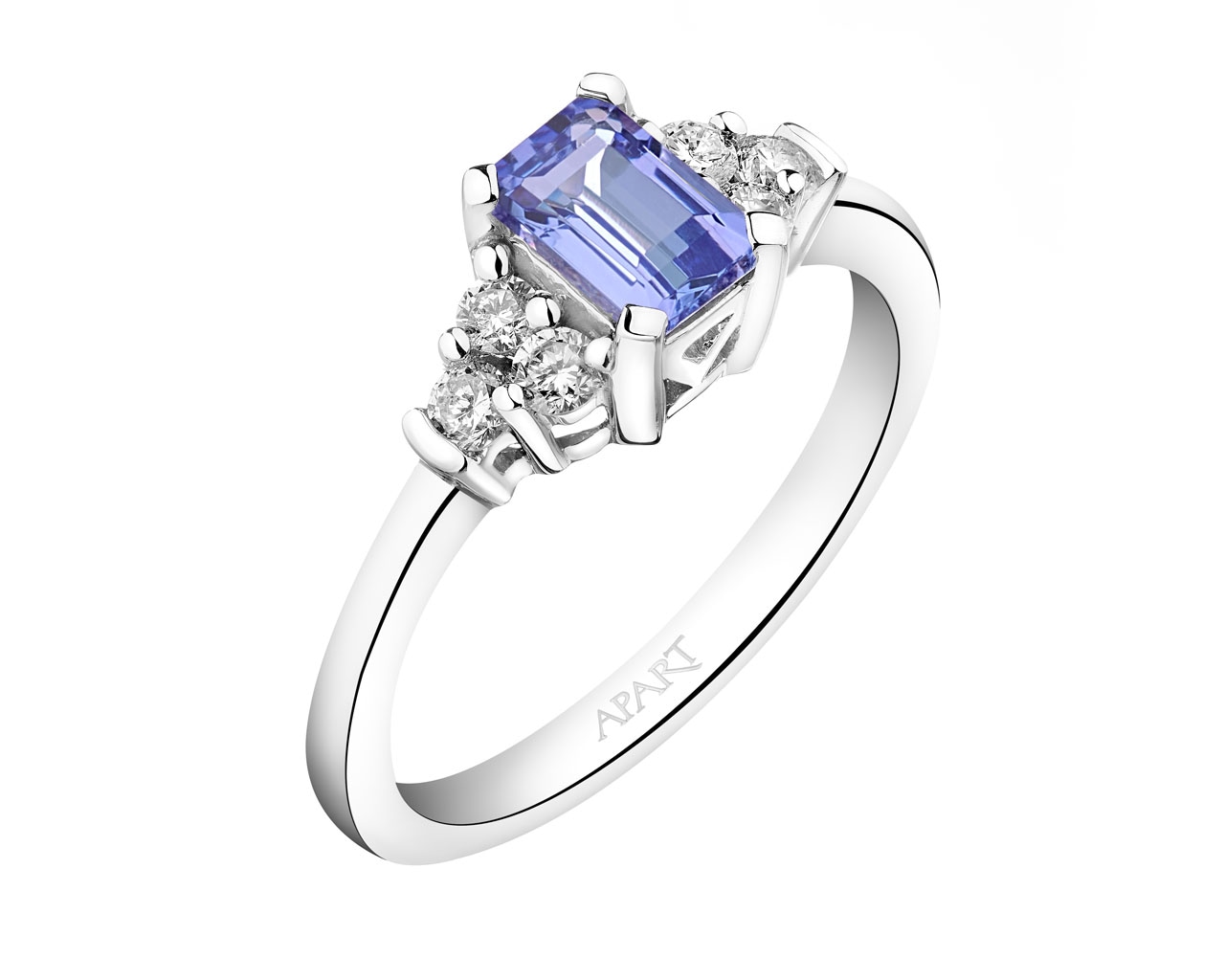 14 K Geelgoud Ring met Diamanten