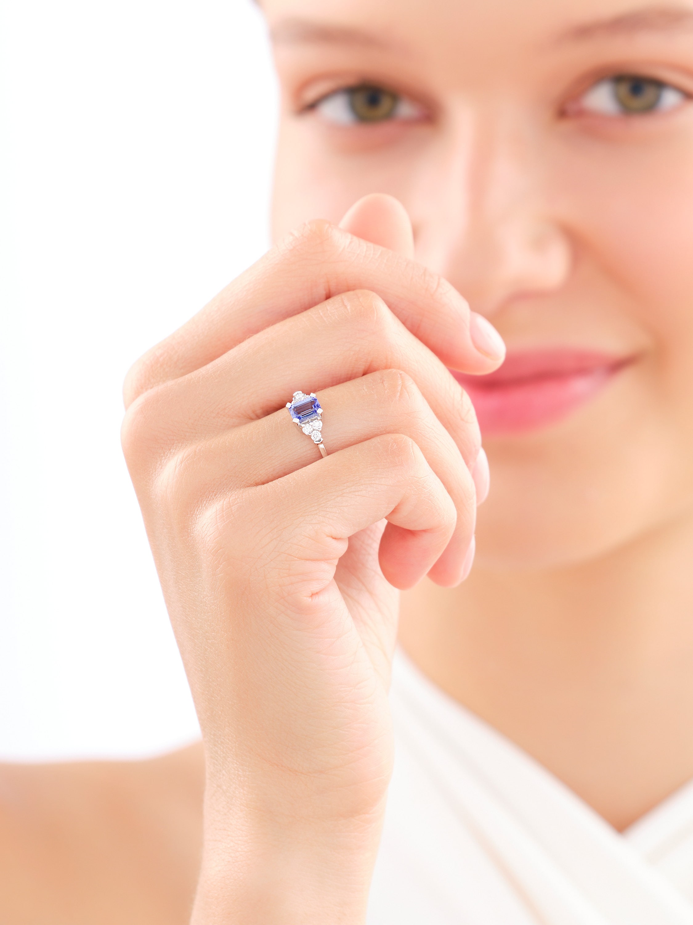 14 K Geelgoud Ring met Diamanten