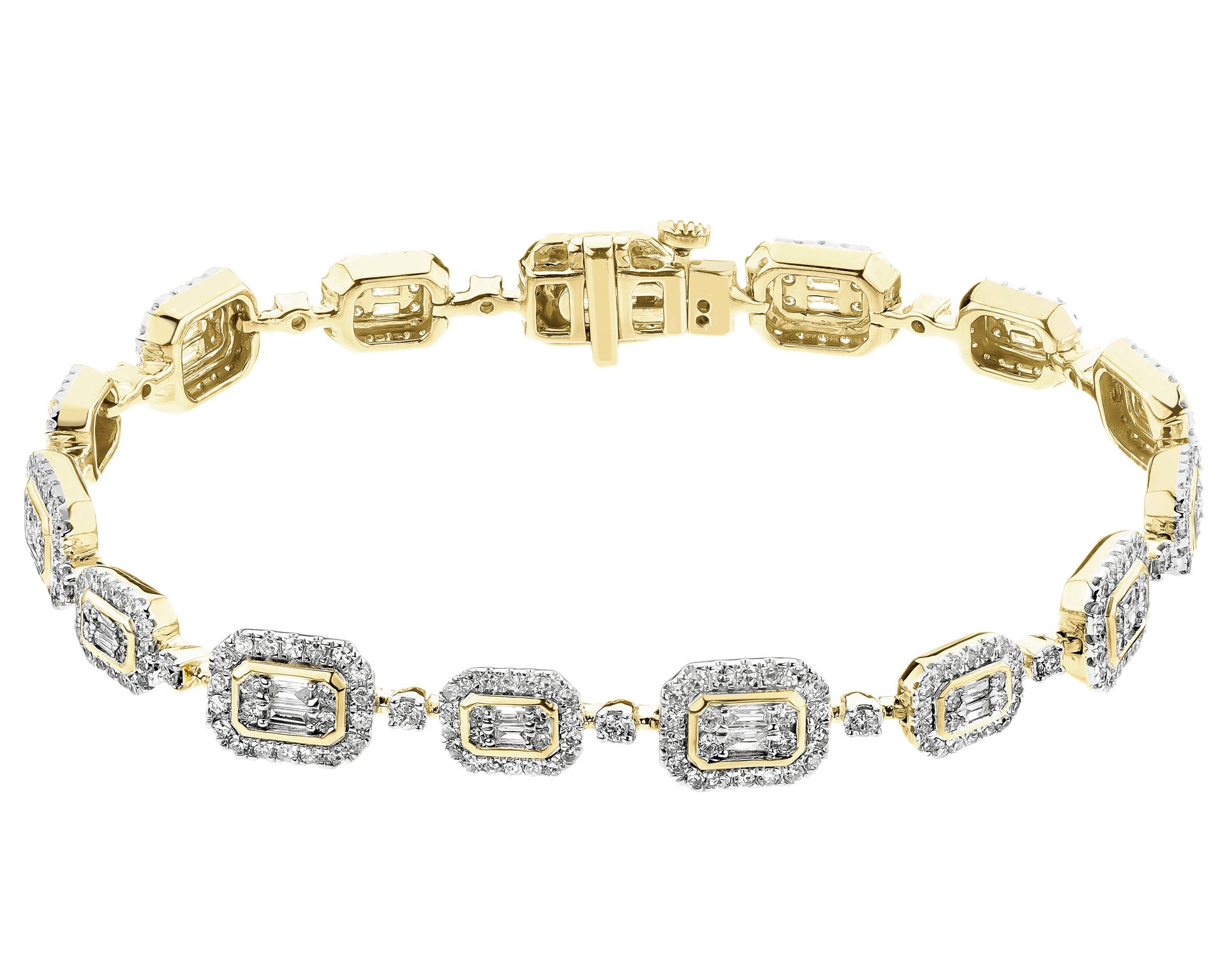 14 K Geelgoud Bracelet met Diamant (2,66 ct)