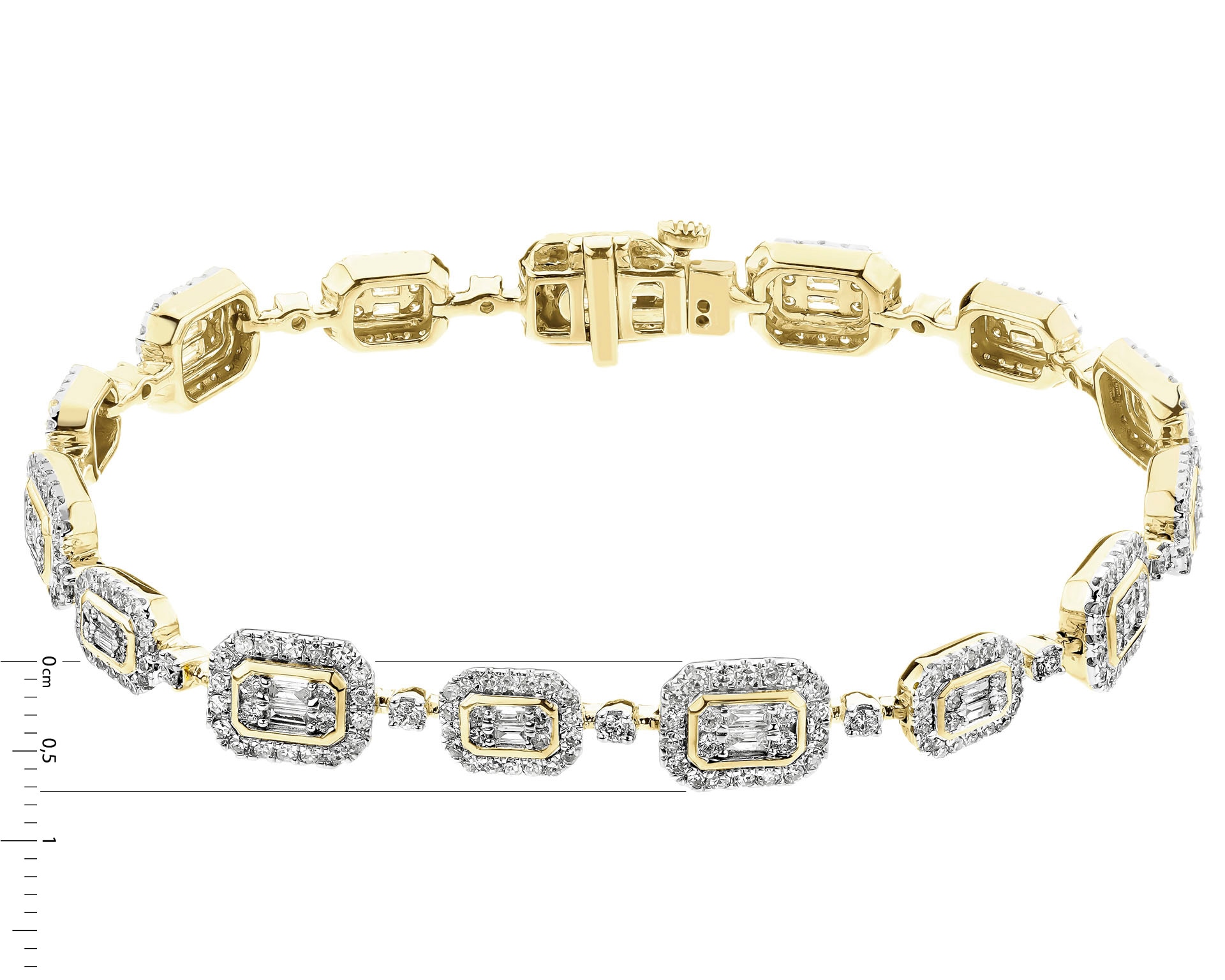 14 K Geelgoud Bracelet met Diamant (2,66 ct)
