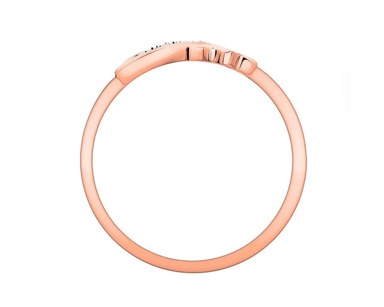 9 K Geelgoud Ring met Diamanten - 0,01 ct - Fijnheid 9 K