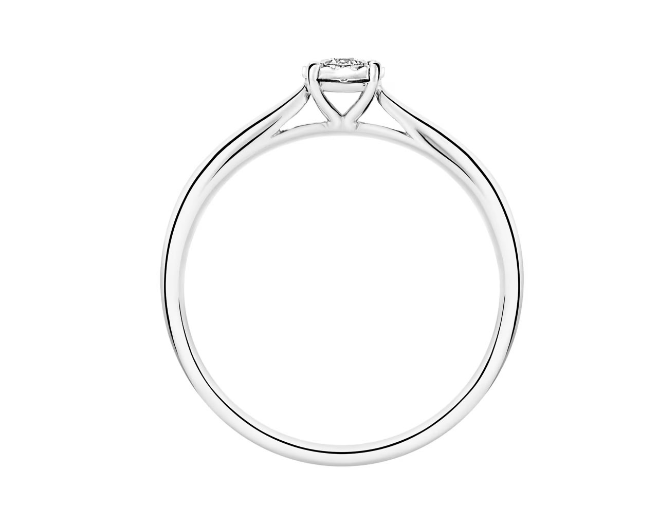 14 K Geelgoud Ring met Diamant