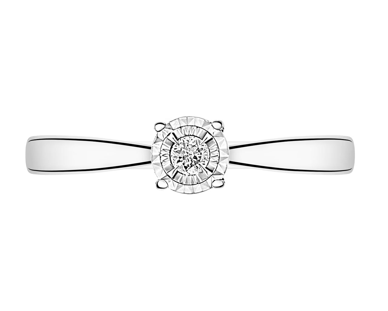14 K Geelgoud Ring met Diamant