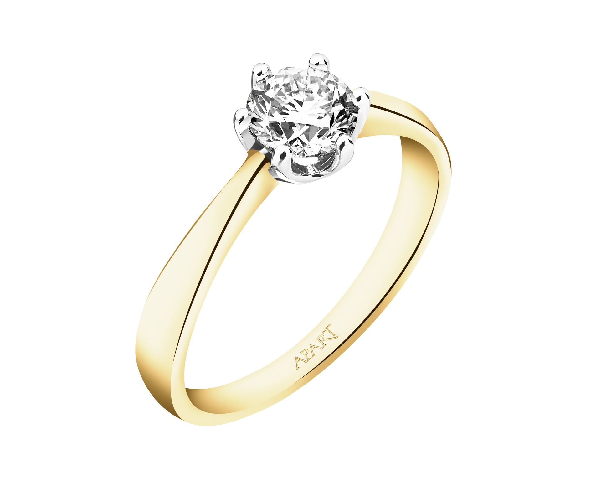 18 Karat Geelgouden Ringen met Diamant