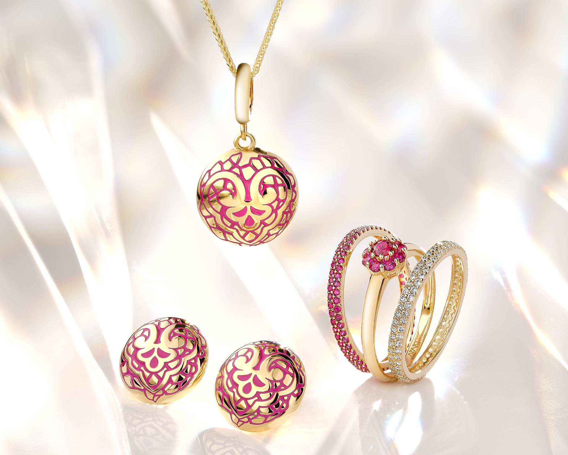 Eeuwige Ringen van Geelgoud met Cubic Zirconia