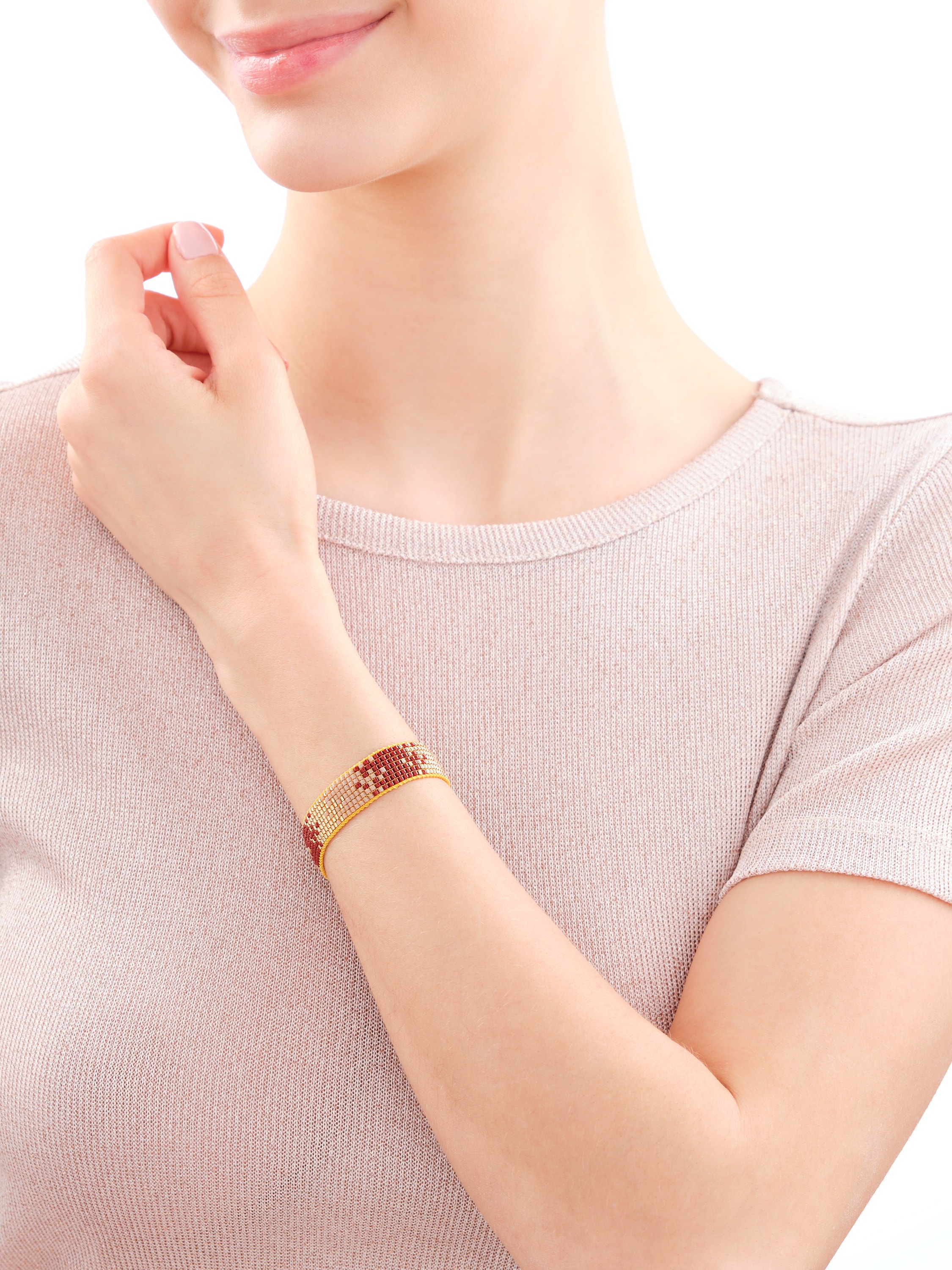 14 K Geelgoud Bracelet met Miyuki