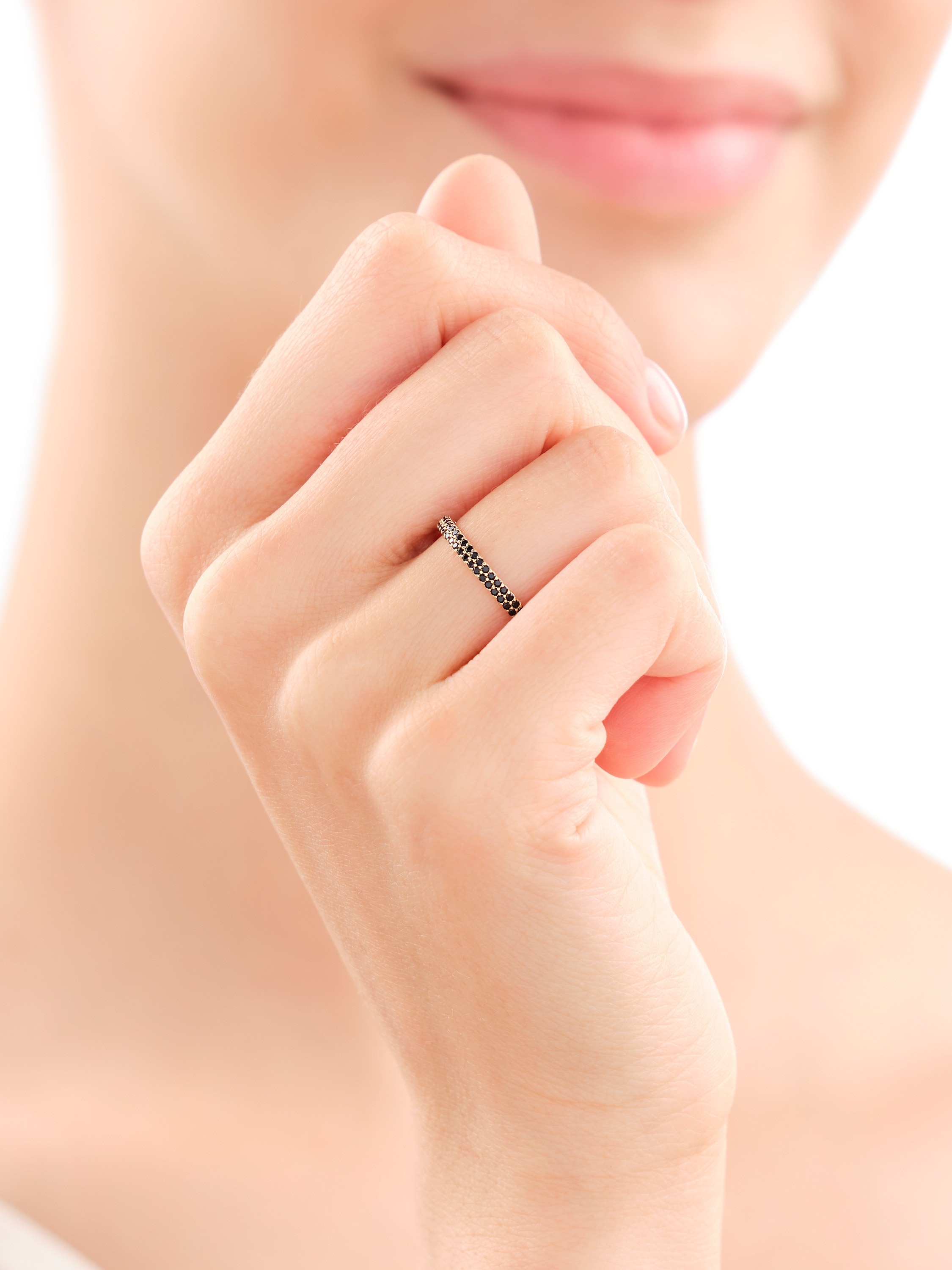 Eeuwige Ringen van Geelgoud met Cubic Zirconia