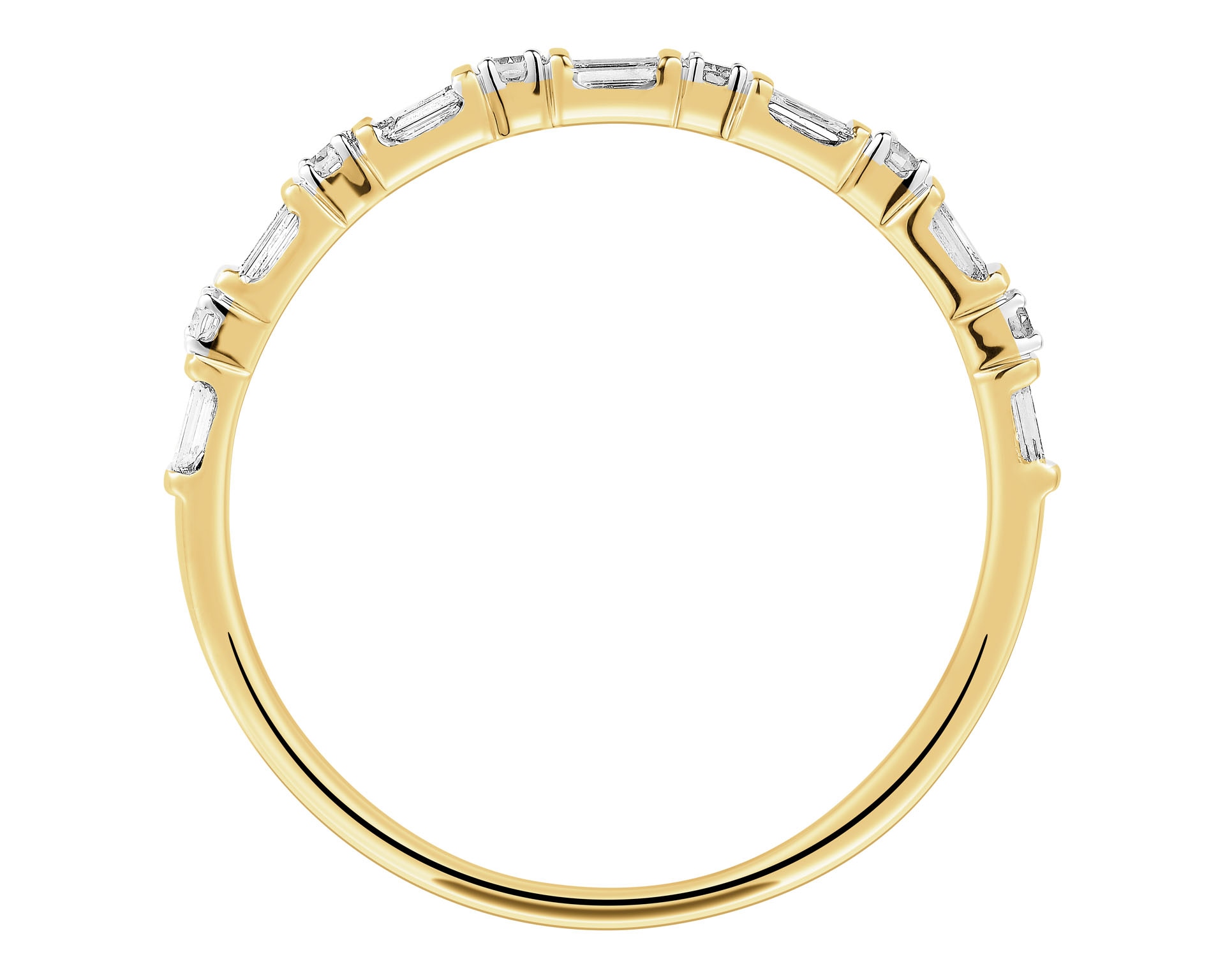 Elegant 14K Geelgoud Ring met Diamant