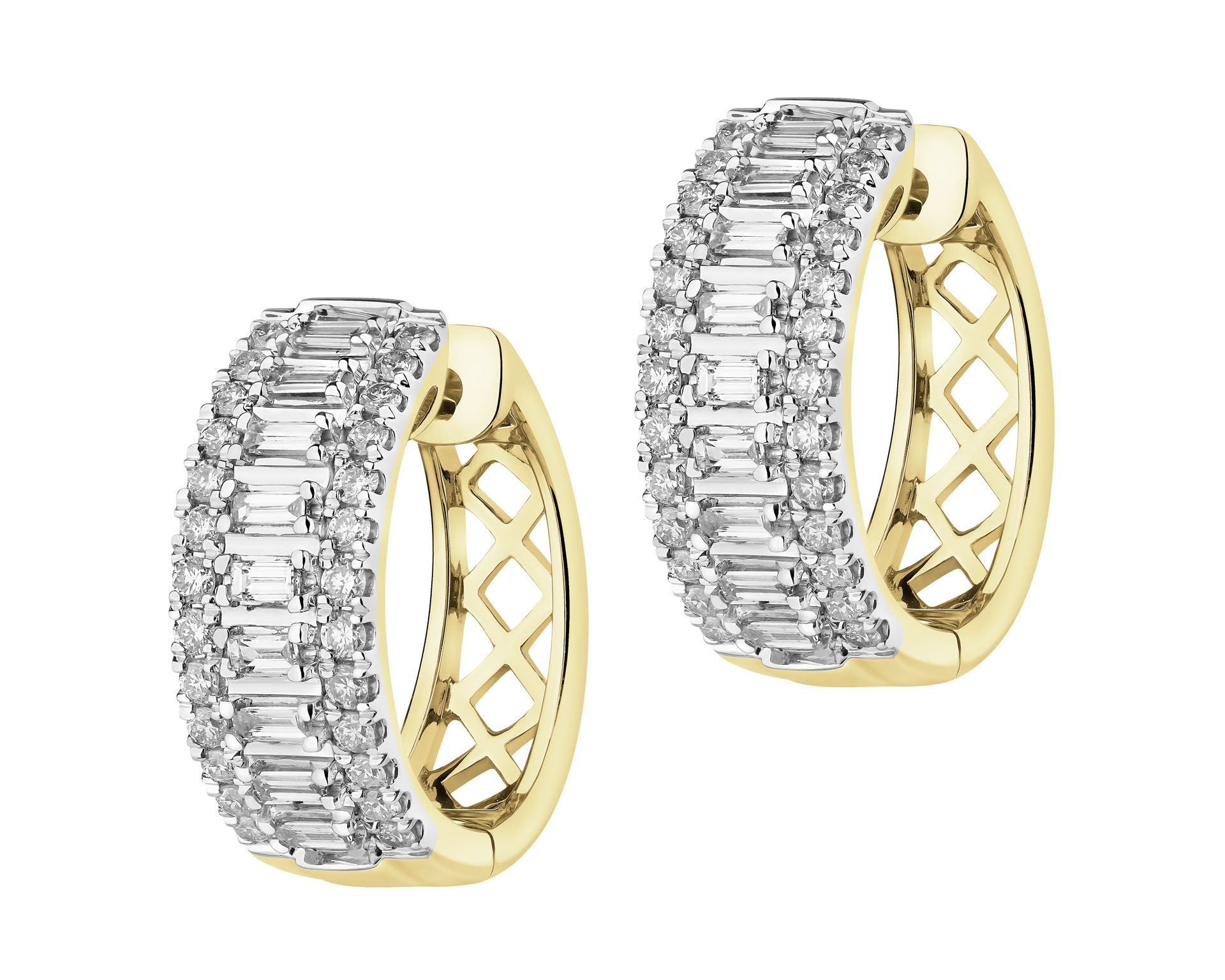 14 K Geelgouden Hoop Earring - 0,66 ct