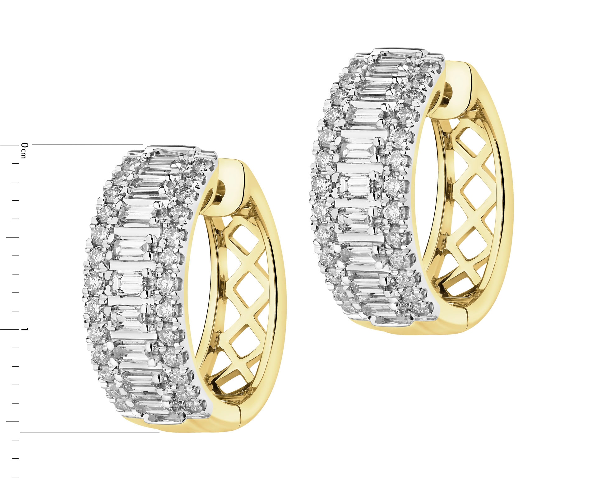 14 K Geelgouden Hoop Earring - 0,66 ct