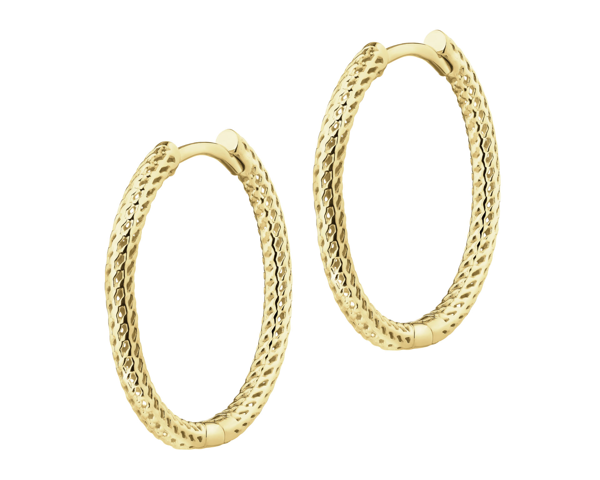 14 K Geelgouden Hoop Oorring