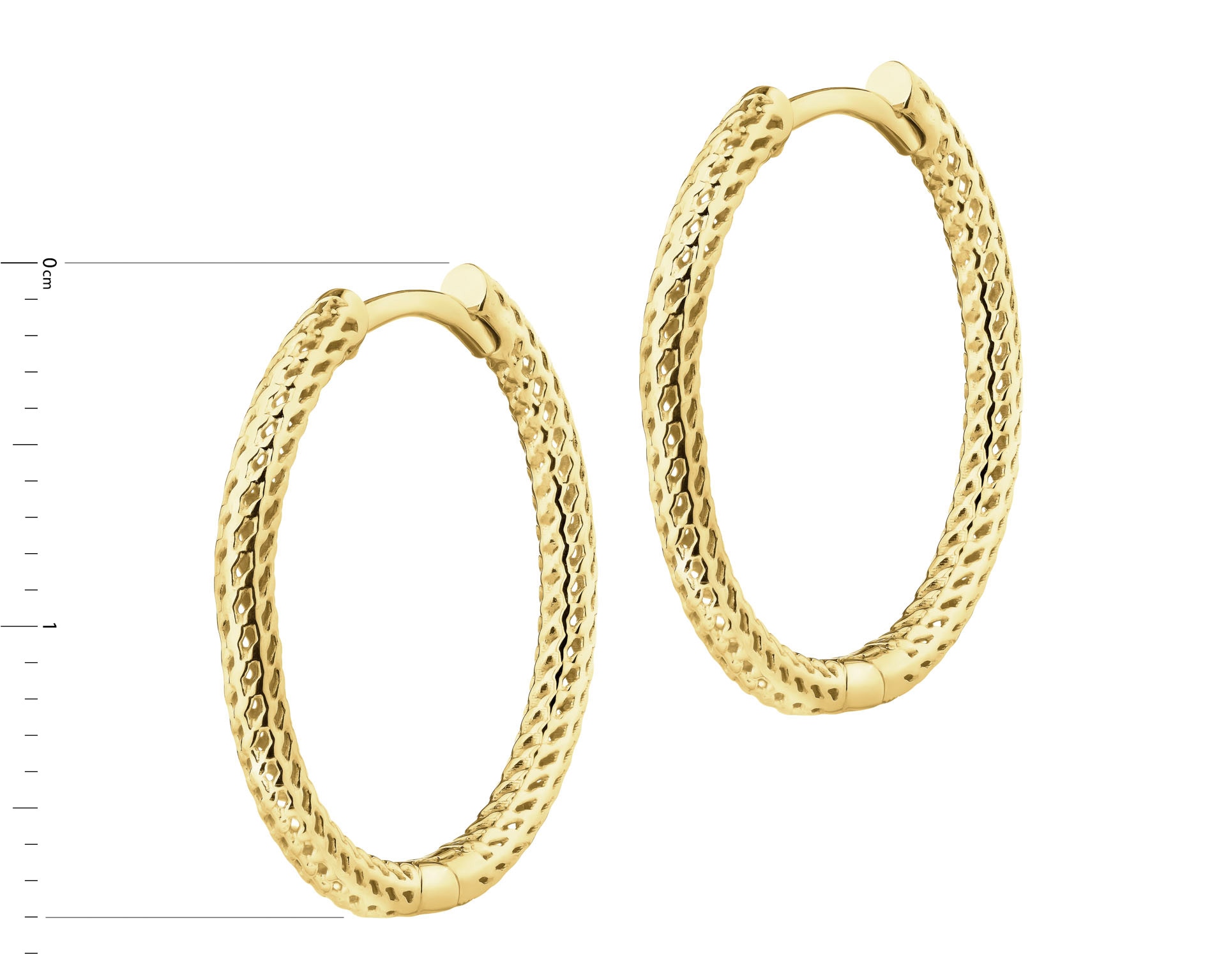 14 K Geelgouden Hoop Oorring