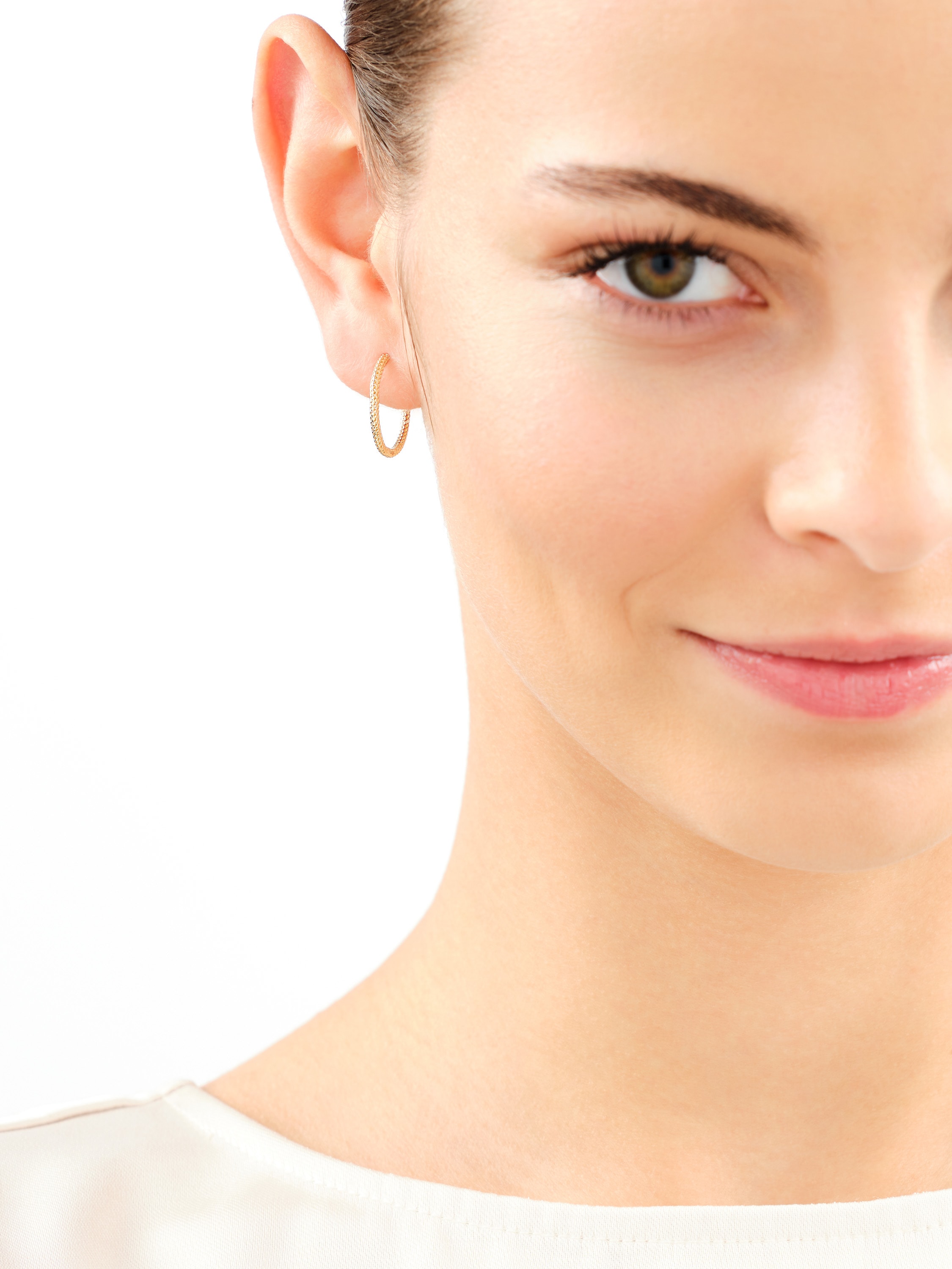 14 K Geelgouden Hoop Oorring